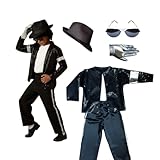 Cosplay - Disfraz Rey Pop - Disfraces para Niñas y Niños - Vestuario Bailable Musical (Talla 6 Años)