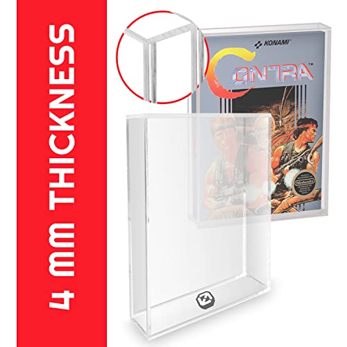 Image of Acrylic Video Game Box Storage Case for Nintendo NES Video Game Box - 4MM Thick, Anti-Dust, Anti-UV, and Acid-free Clear NES Holder, Video Game Covers by EVORETRO (Pack of 2)