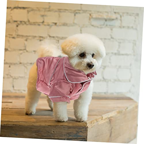 Disfraz de pijama cálido para perros WOONEKY en rosa miniatura 6