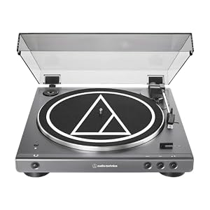 Audio-Technica AT-LPGO-BT Fully Automatic Wireless Belt-Drive Turntable (Gun-Metal/Black)