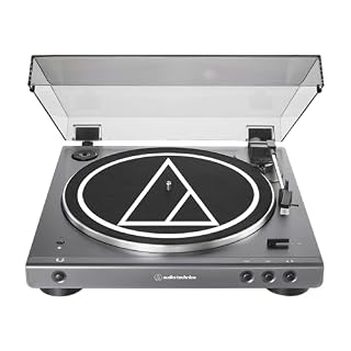 Audio-Technica at-LPGO-BT Fully Automatic Wireless Belt-Drive Turntable (Gun-Metal/Black) - Les Beatles, Paul McCartney, John Lennon, RIngo Starr, George Harrison