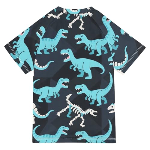 Blue Dinosaur Roaring Short Sleeve Kids Bathing Suits Boys Swimsuit Kids Girls Childrens Bathing Suits for 3-12 Years trajes de bano para nina2