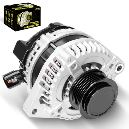 Oktiger Upgraded Alternator for Honda Odyssey 2014 2015 2016 2017 Ex Ex-l Lx Touring Elite Se 3.5L V6 12V 130A Clockwise 6-Groove Clutch Pulley Replacement Alternator OE 31100-RV0-A11 11775N
