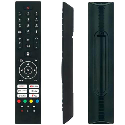 Replacement RC45137T TV Remote Control Applicable For Bush 43FT24CA 40FT24CA 32FT24CA 32HT24CA 24HT24CA Smart TiVo Freeview LED TV With Tik Tok Button