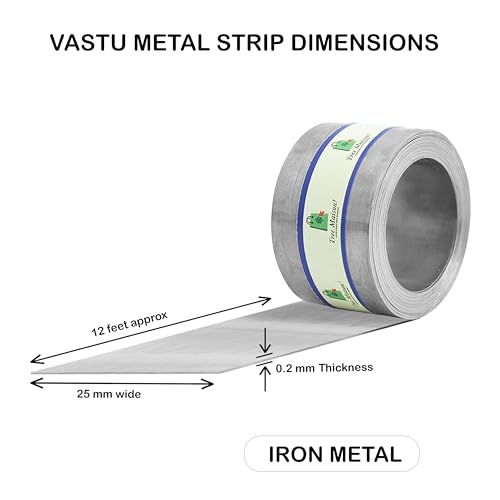 Image of Vastu Iron Strip | Width- 1 Inch, Thickness - 0.2mm, Length- 12 Feet Approx | Strip for Entrance & Toilet Correction | Iron for Vastu | Pack of 1