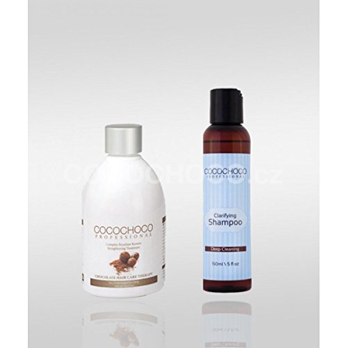 COCOCHOCO brasileño golpe seco pelo alisado de tratamiento de queratina 250 ml Plus COCOCHOCO 150 ml Pre aclarar Shampoo
