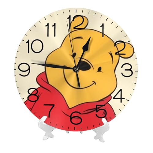 くまのプーさん アニメ 掛け時計 おしゃれ 北欧 壁掛け時計 静音 自宅 寝室 部屋飾り 贈り物 インテリア 大数字 直径25cm 非電波 キャラクター かわいい 誕生日 プレゼント