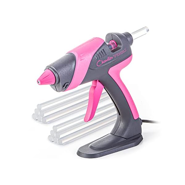 Full-Size-Hot-Glue-Gun-for-Construction-DIY-Crafts-Chandler-Tool-60W-High-Temp-Large-Glue-Gun-with-Stand-Up-base-12-Glue-Sticks-Perfect-for-Home-Repair-Arts-Crafts-Pink Full-Size-Hot-Glue-Gun-for-Construction-DIY-Crafts-Chandler-Tool-60W-High-Temp-Large-Glue-Gun-with-Stand-Up-base-12-Glue-Sticks-Perfect-for-Home-Repair-Arts-Crafts-Pink