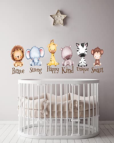Vinilo Decorativo Infantil Animales Safari 15x15 in miniatura 3
