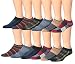 James Fiallo Mens 12-pack Low Cut Athletic Socks (12 Pack, 2904B)Assorted, Shoe size 6-12 (sock size 10-13)