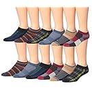 James Fiallo Men's 12-Pairs Performance Low Cut Athletic Sport Socks