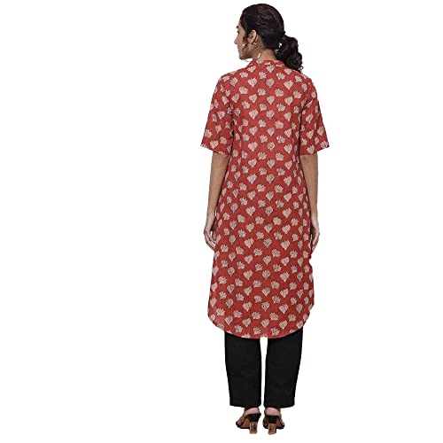 Image of BIBA Women's Cotton Straight Fit Straight Kurta