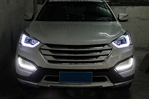GOWE Stylizacja samochodu dla Hyundai IX45 reflektor LED nowy SantaFe reflektor DRL obiektyw podwójny strumień H7 HID ksenonowy bi obiektyw ksenonowy temperatura barwowa: 5000 K; moc: 55 K
