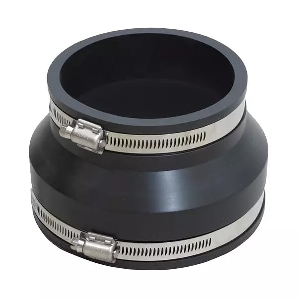 Rubber Coupling Flexi 4" Clay to Plastic 4" 110mm PVC Soil Underground Drainage Adaptor