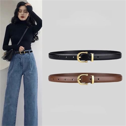 Fashion Genuine Leather Belt For Women Fine Decorative Cowhide Ins Wind Simple Korean Black Belt3