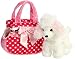 Aurora - Pet Carrier - 8" Fancy Pink Polka Dot