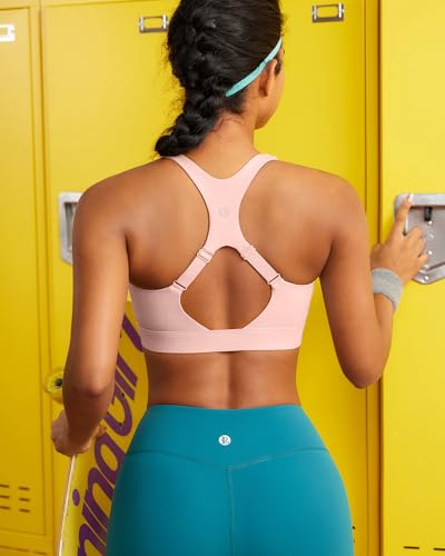 Image of RUNNING GIRL Adjustable Straps High Impact Sports Bra for Women,High Support Workout Sports Bras with Sewn in Pads