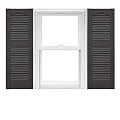Mid America Open Louver Vinyl Shutters (1 Pair) - 14.5 x 55 018 Tuxedo Gray