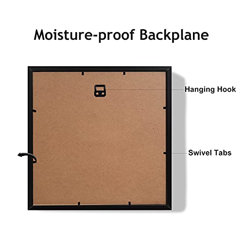 Qdssdeco Black 10X10 Shadow Box Frame With Linen Backboard & Real Glass, Wood Display Case, Deep Showcase To Hang The Photos, Tickets, Wedding Bouquets, Medals, Baby Sports Memorabilia #TOP3