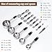 Magnetic Measuring cups and spoons Set, 5 Stainless Steel Magnetic Measuring Cup and 8 Double Sided Measuring Spoons with 1 Leveler，Kitchen Gadgets for Cooking & Baking