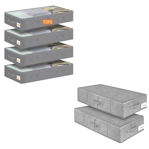 Rangement robuste sous le lit HMJGDZG grand organisateur en tissu haut de gamme