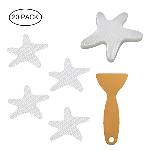 Accmor 20PCS Non-Slip Bathtub Stickers, Non-Slip Bath Treads,Safety Shower Treads, with Scraper