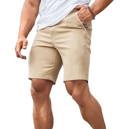 Pantalones cortos de golf casual para hombre, ajuste slim miniatura 1
