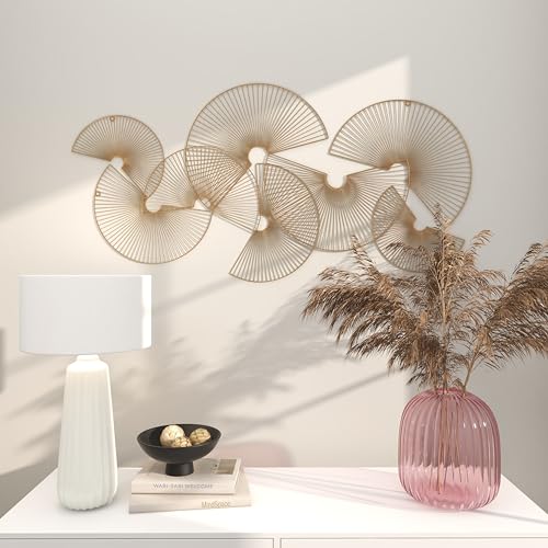 Cosmoliving By Cosmopolitan 16443 Metal Sunburst Home Wall Decor Crescent Overlapping Wire Fan Wall Sculpture thumb #6