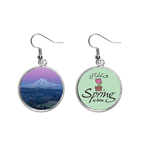 Pendientes de primavera Monte Blanco en morado y azul cielo