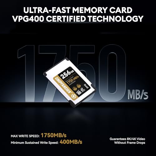 Image of 256GB CFexpress 4.0 Type A Card Up to 1750MB /s Read Speed & 1750MB /s Write Speed Type A Memory Card for RAW 4K /8K Video Recording Compatible with Sony Alpha Sony FX Cameras Gold