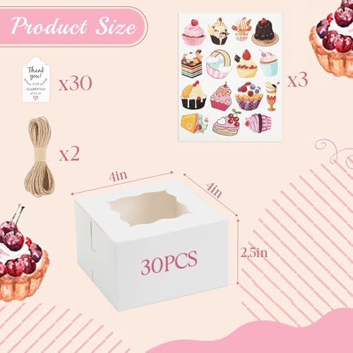 30pcs Window Cookie Boxes with Stickers - Save 31%