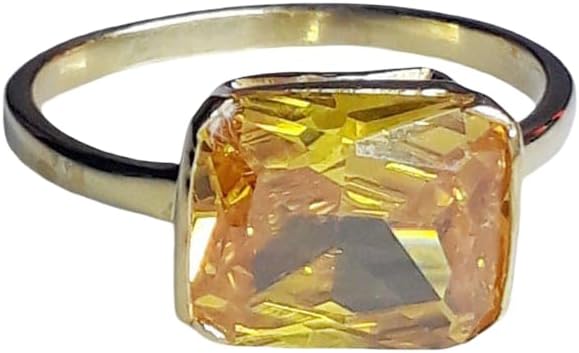 Natural Certified Yellow Sapphire/Pukhraj Panchadhatu Rashi Ratan Astrological Purpose Ring For Men & Women