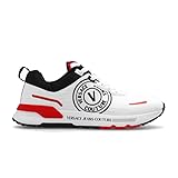 VERSACE JEANS COUTURE Zapatillas Fondo Dynamic DIS. 25 Blancas Negras Y Rojas, Blanco negro y rojo., 41 EU
