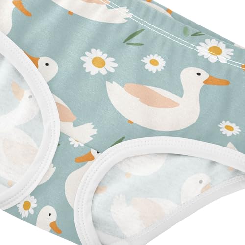 Wusikd Ducks Cloud Girls' Underwear Cotton Daisy Girls Briefs Soft Toddler Underwear 2T4