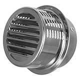 VILLCASE de Ventilación Exterior Inoxidable con Protección Contra Lluvia para Cocina y Secadora Rejilla de Ventilación para Pared y Techo Resistente y Fácil Instalación