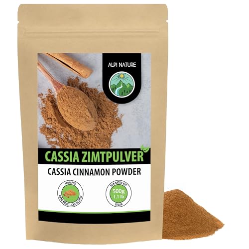Alpi Nature Zimt gemahlen 500g, Cassia Zimtpulver, Zimt Pulver, Cassia Zimtstangen gemahlen
