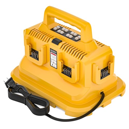 DMMNS 6-Ports Rapid Battery Charger Station,Replacement for Dewalt 20V/60V Battery Charger,Compatible with Dewalt 20V/60V Flexvlot Battery DCB200 DCB206 DCB606 DCB609 DCB612 DCB615
