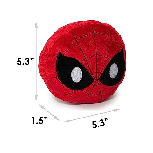 Buckle-Down Dog Toy Plush Spider Man Face Emoji Red Black White 8" X 6" #TOP5