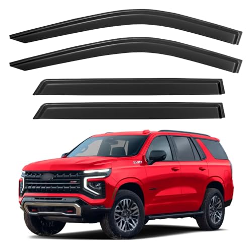 Image of Window Visors Rain Guards for 2021-2026 Chevy Tahoe /GMC Yukon, Out-Channel Window Vent Wind Deflectors Visors Shades (Not for Yukon XL)