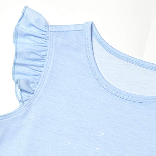 Girls Princess Nightgowns Flutter-Sleeve Cotton Mermaid Pajamas Sleepwear 6T 7T #TOP3