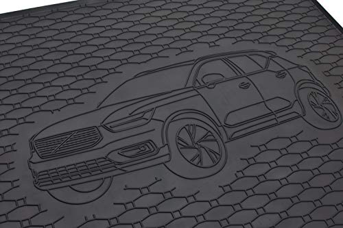 Rubber trunk mat of luggage boot with car