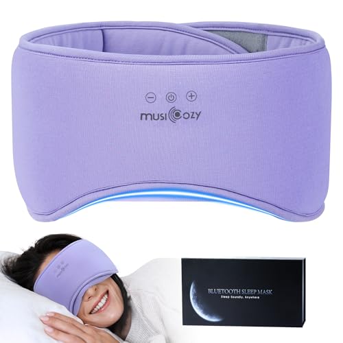 MUSICOZY Sleep Headphones Eye Mask Bluetooth 5.4, Bamboo...
