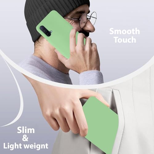 Image of LIRAMARK Liquid Silicone Soft Back Cover Case for OnePlus Nord CE (Mint Green)