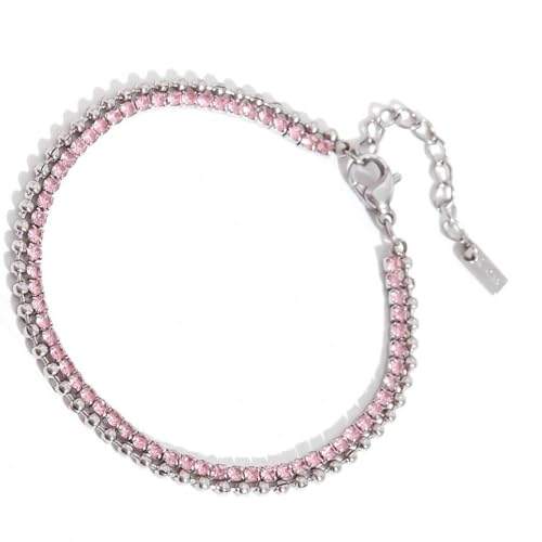 [faytobe] Modern Stainless Steel Heart Paperclip Bracelets Adjustable Chain Link Design for Everyday Wear Minimalist Stackable C