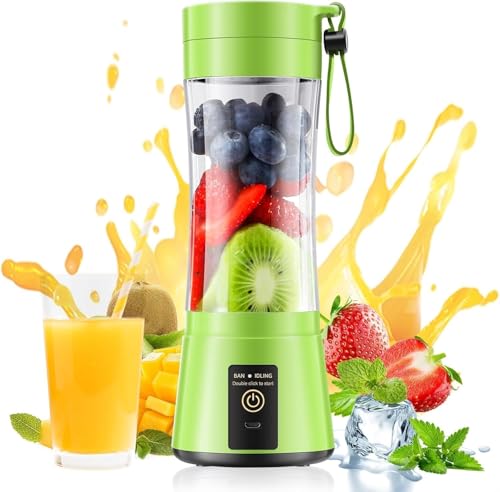 Image of Cordless Portable Personal Size Blender - Mini Blender Make Smoothies and Shakes, 380Ml BPA Free Travel Cup, Powerful Blending Suit in Office /Home /Gym