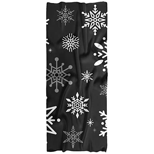 Écharpe légère femme pour printemps automne avec motif flocon de neige blanc