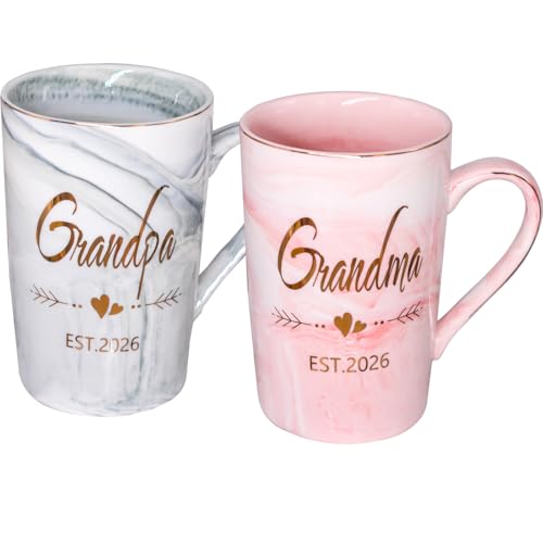 Grandma and Grandpa EST 2026 Mug Set