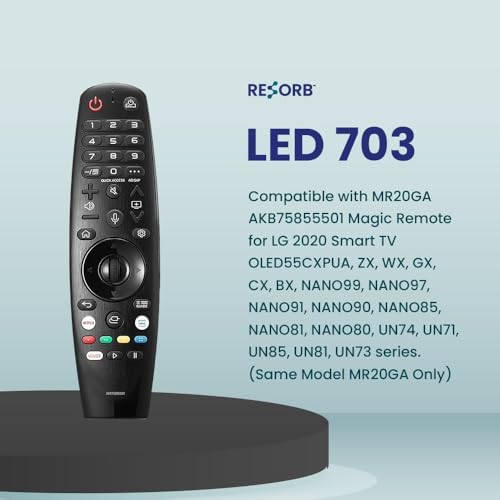 Image of LG TV Remote Compatible with Smart Android WebOS 4K LED TV, Works with MR650, MR19BA, MR20GA, MR21GA, Voice & Pointer Function, Black LED 703 VC