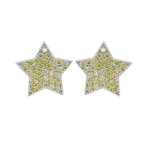 Boucles d'oreilles piercing en argent 925 et zircon brillant plaqué or blanc