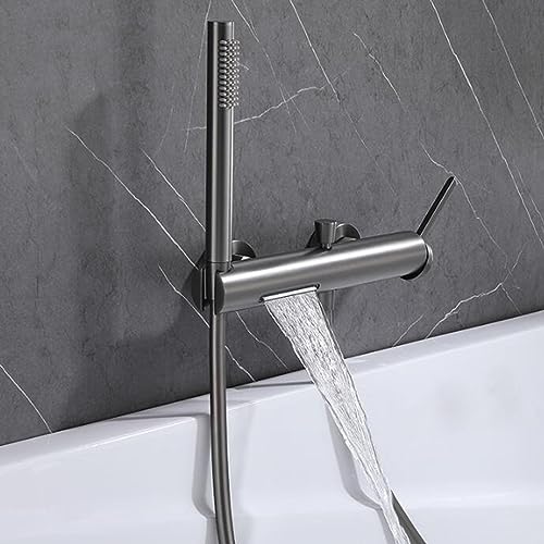 Mitigeur cascade mural de baignoire en laiton chromé luxe